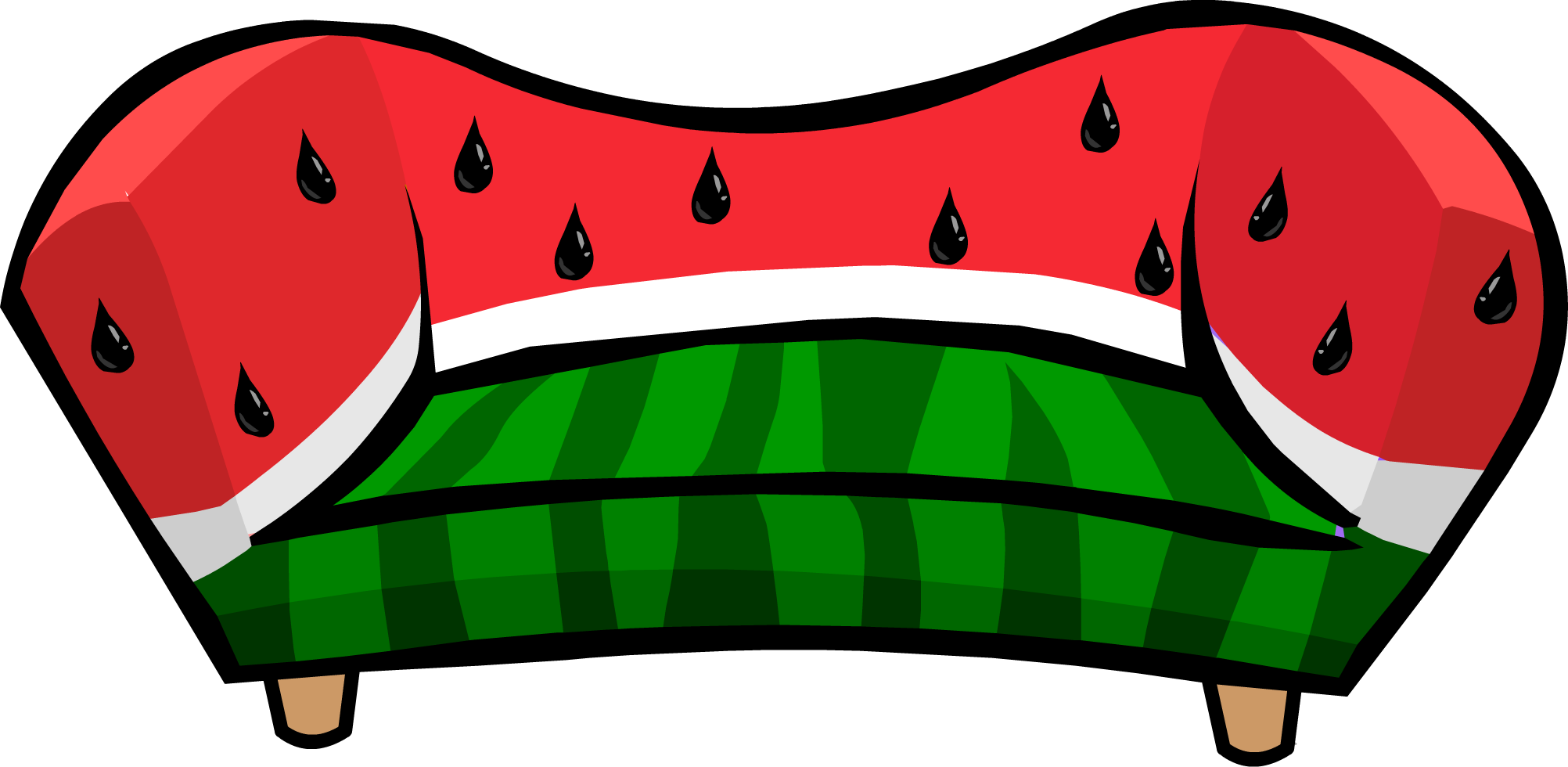 Watermelon Sofa | Club Penguin Wiki | Fandom Watermelon Sofa | Club Penguin Wiki | Fandom