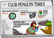 The cover of issue #236 of the Club Penguin Times.