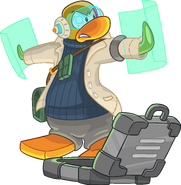 As seen in the EPF Handbook, along with the Optic Headset, Tech Coat, and Tech-book 3000