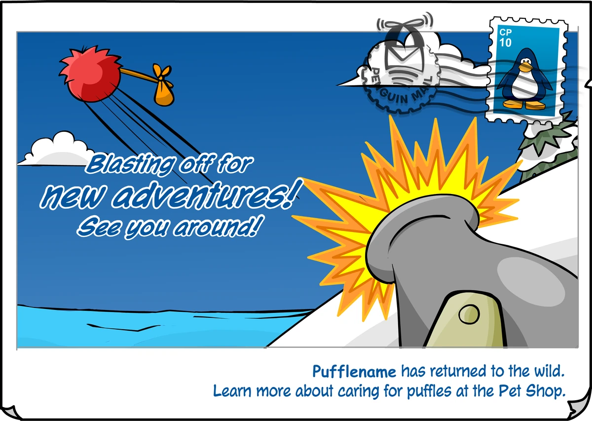Red Ran postcard | Club Penguin Wiki | Fandom