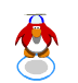 A penguin using the Blue Propeller Cap