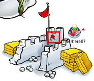 The pin located at the Snow Forts.