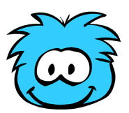 Antiguo estilo del Puffle Celeste en el Juego