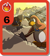The "Mobile Fire 1" card; this and the following three cards are shadow-themed, and were unlockable from Second Wave code cards