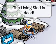 He has killed the Living Sled! No Night of the Living Sled IV :( KILL HIM!