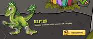 The Green Raptor's description