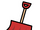 Red Snow Shovel Pin