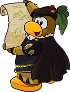 As seen in issue 290 of the Club Penguin Times, along with the Viscount Outfit