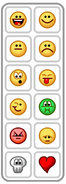 The emoticons menu as seen in Penguin Chat