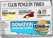 The cover of issue #115 of the Club Penguin Times.