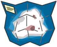 An unused sprite for a penguin holding a map