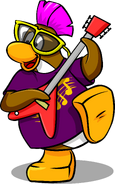 As seen in issue 197 of the Club Penguin Times, along with The Spikette, Classical T-Shirt, and Red Electric Guitar