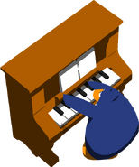 Petey K while playing the piano in Penguin Chat 3