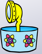 Brown Puffle taking bath