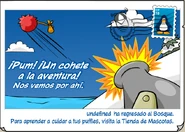 La postal que el Puffle Rojo manda al escaparse.