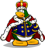 As seen in the May 2009 Penguin Style catalog, along with the Royal Robe and Blue Doublet