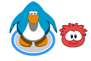 Red puffle when handeled