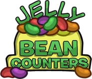Jelly beans on the Jellybean Counters logo