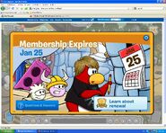 The popup that tells when the membership will expire