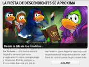 Adelanto de la Fiesta de Descendientes en las Noticias de Club Penguin