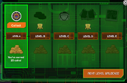 In the Infiltrate the Death Star menu, before being collected