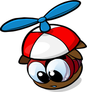 Brown PufflePropeller.png (37 KB) The Brown Puffle wearing the Propeller Cap