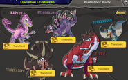 Prehistoric Party 2016 interface transformations