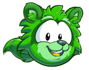 Puffle Mapache Verde