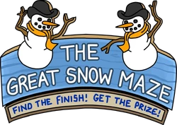 The Great Snow Maze sign