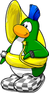 As seen in issue 195 of the Club Penguin Times, along with The Spikester, Tuba, and Spikester Cuffs