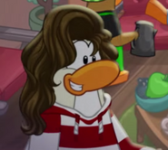 Megg's cameo in the video Agents in the Coffee Shop