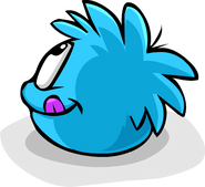 A Blue Puffle looking into the distant