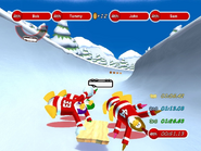 Bobsledding on 2-player split-screen.