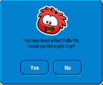 Red-puffle-pin