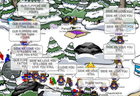 The Retirement of Sidie9 and Lunch Room  People's Imperial Confederation  of Club Penguin