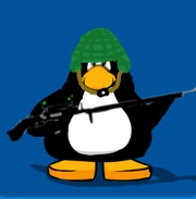A penguin's drawing of him.