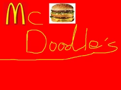 A McDoodles promotional poster in 2007. The logo has been revamped in 2009.
