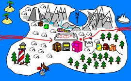 Club Penguin Island The map of Club Penguin Island.