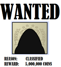 "Wanted" poster.