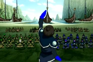 Triskelle giving a speech to the Freezelandian and High Penguin Armies in the Great Darktonian Pie War.