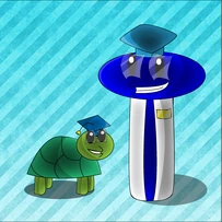 Turtle and Shroom Professor Shroomsky and Melvin Turtleheimer's friendship.