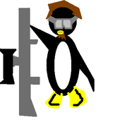 Another penguin's drawing of him.