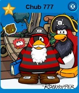 Chub in his pirate costume kit.