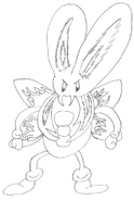 A coloring in stencil of Bugzy