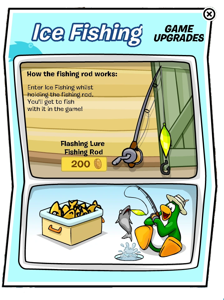 Game Upgrades Ice Fishing Club Penguin Forever Wiki Fandom