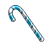 Blue Candy Cane Cane