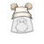 White Double Bun Beanie