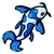 Blue Fish Pin