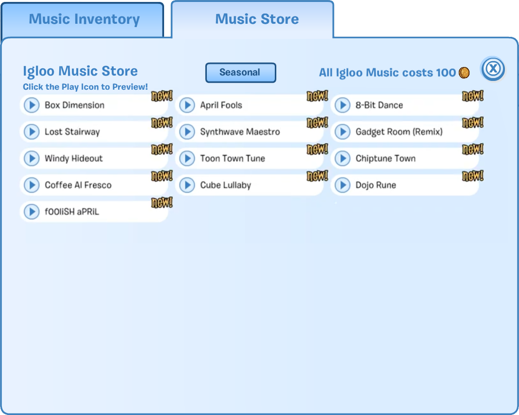 Music Store April 2024 Club Penguin Journey Wiki Fandom