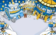 18 Year Anniversary Town.gif (1.29 MB) Club Penguin 18th Anniversary Celebration